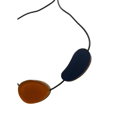 HANDMADE Lucite Wood Beaded Adjustable Necklace - Picture 9 of 11